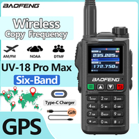 Baofeng UV18 Pro Max GPS AM FM Six-Band Walkie Talkie Wireless Copy Frequency 999CH Long Range Type-C UV-G28 Pro Two Way Radios