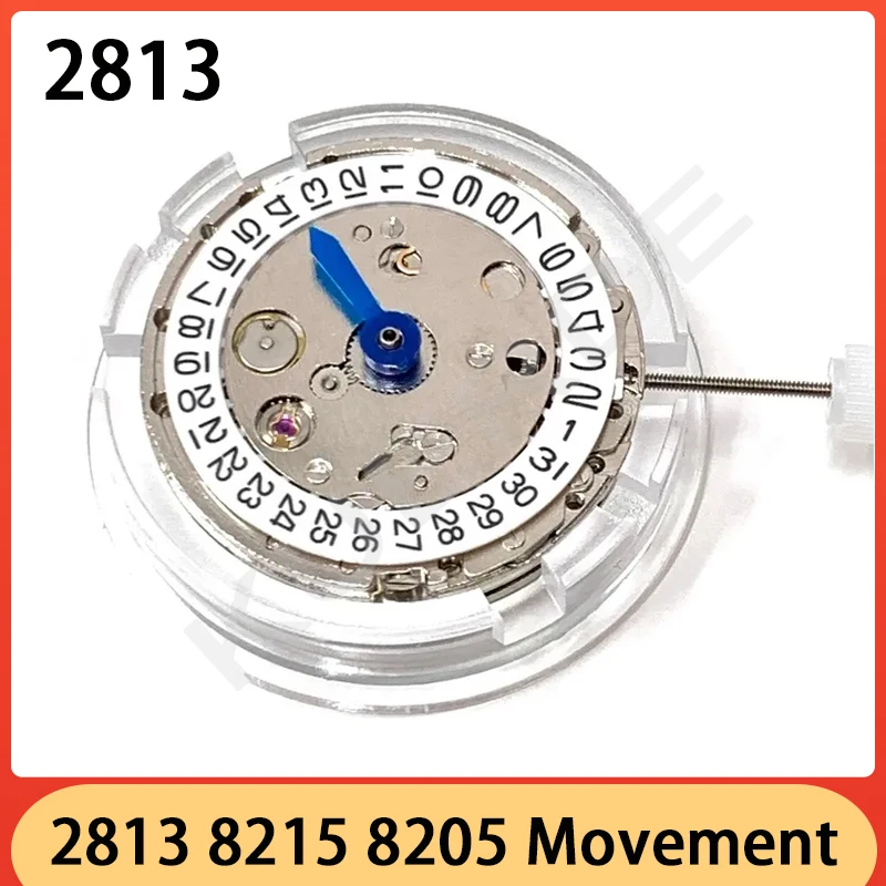 Новый высококачественный механизм с китайским жемчугом 2813 8215 8205, одинарный календарь, автоматический механический механизм, аксессуары для часов с красным колесом