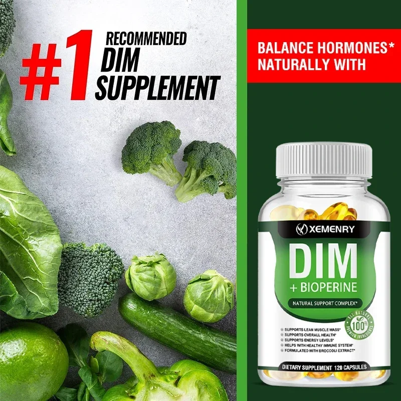 DIM Supplement with Piperine - Improves Menopausal Acne, PCOS and Brightens Skin