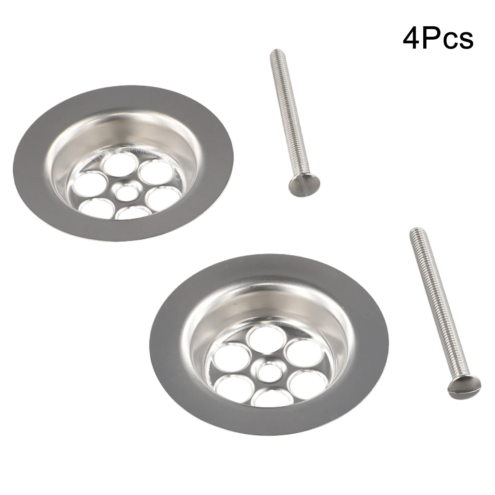 2 Set Bath Hole Spare With Screw Prevent Water Leakage 70mm Stainless Steel Home Improvement Bathroom Accessories For Shower