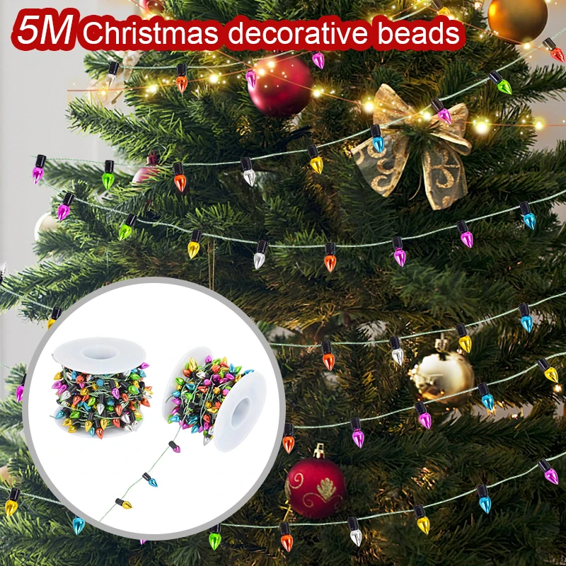 

5M Christma DIY Colorful Small Bulbs String No Electricity Home Garland Decoration Xmas Tree Ornaments Wedding Event Party Decor