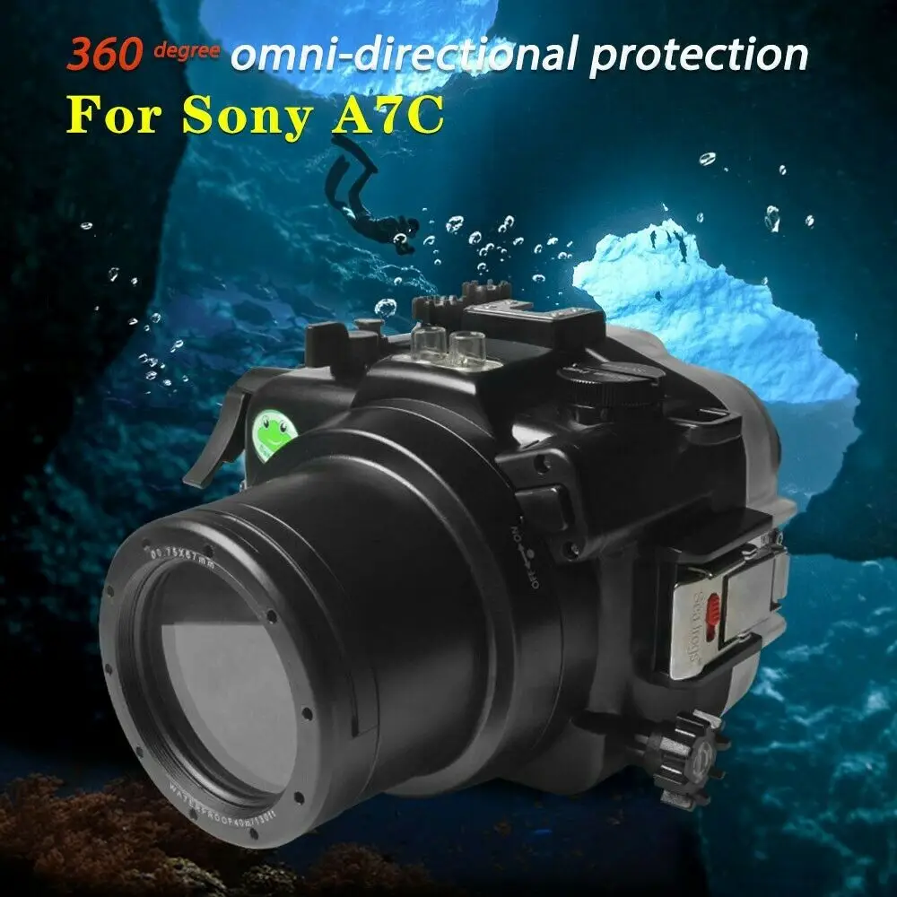 Seafrogs [40M/130FT] Underwater Camera Housing Waterproof Dive Scuba Case for Sony A7C camera