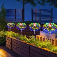 LED Solar Firework Lights Garden Decoration Fairy Lights Waterproof Outdoor Dandelion Lawn Lamp for Garden Landscape Lawn Decor 5