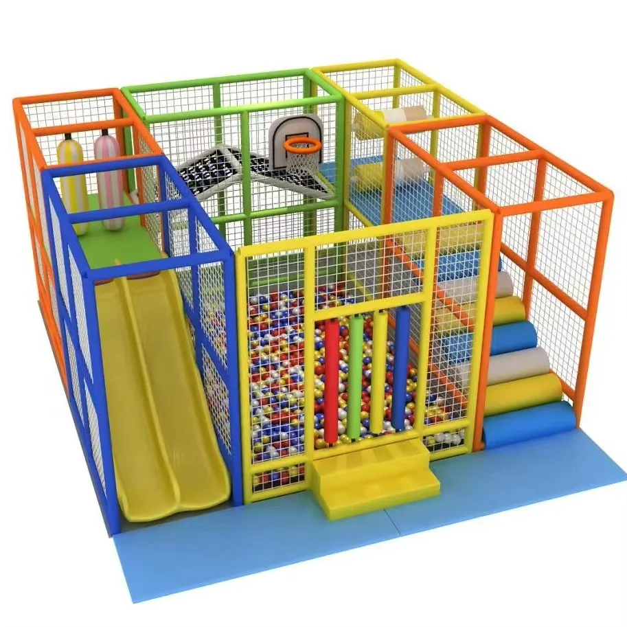 Small indoor playground soft slide kids cafe indoor slide play set for sale soft play slide