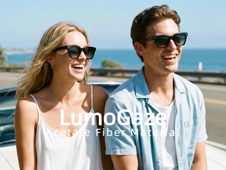 LumoGaze Retro-Sonnenbrille mit dickem Rahmen, rechteckig, UV400-Schutz für Damen, trendige Retro-Sonnenbrille aus hochwertigem Acetatfaser für Herren – Detail 2