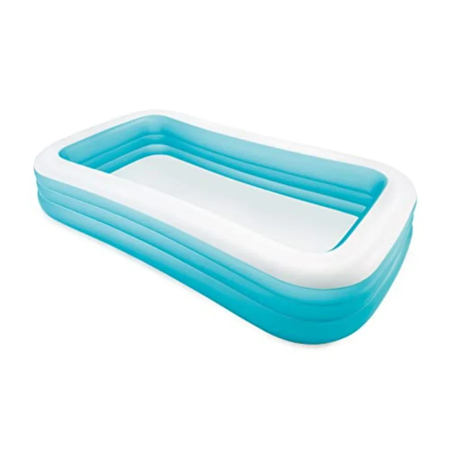 Swim Center Inflatable Family Pool for outdoor use: PVC material, blue color, 277-gallon capacity, 120 x 72 x 22, quick-setup d