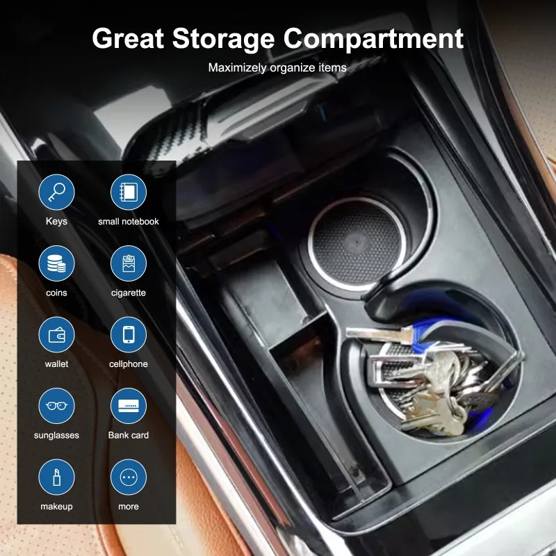 For Mercedes Benz GLC X254 2023-2026 Car Central Control Storage Box Cup Holder Organizer Tray ABS Interior Accessories