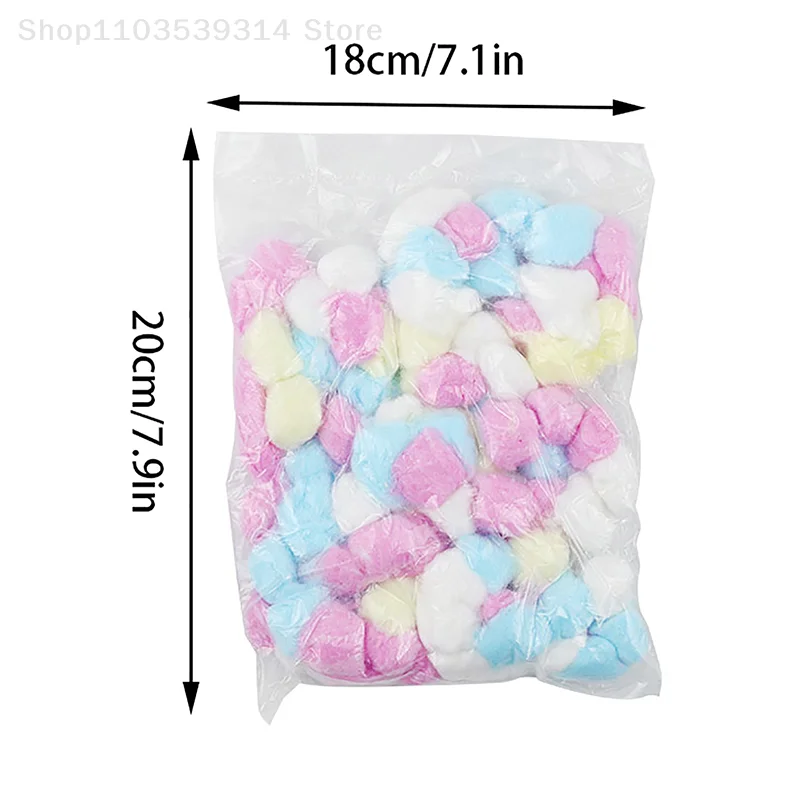 100Pcs Colorful Nail Art Polish Remover Cotton Balls Cleaning Tool Face Make Up Nail Art Cleaner Manicure Tools