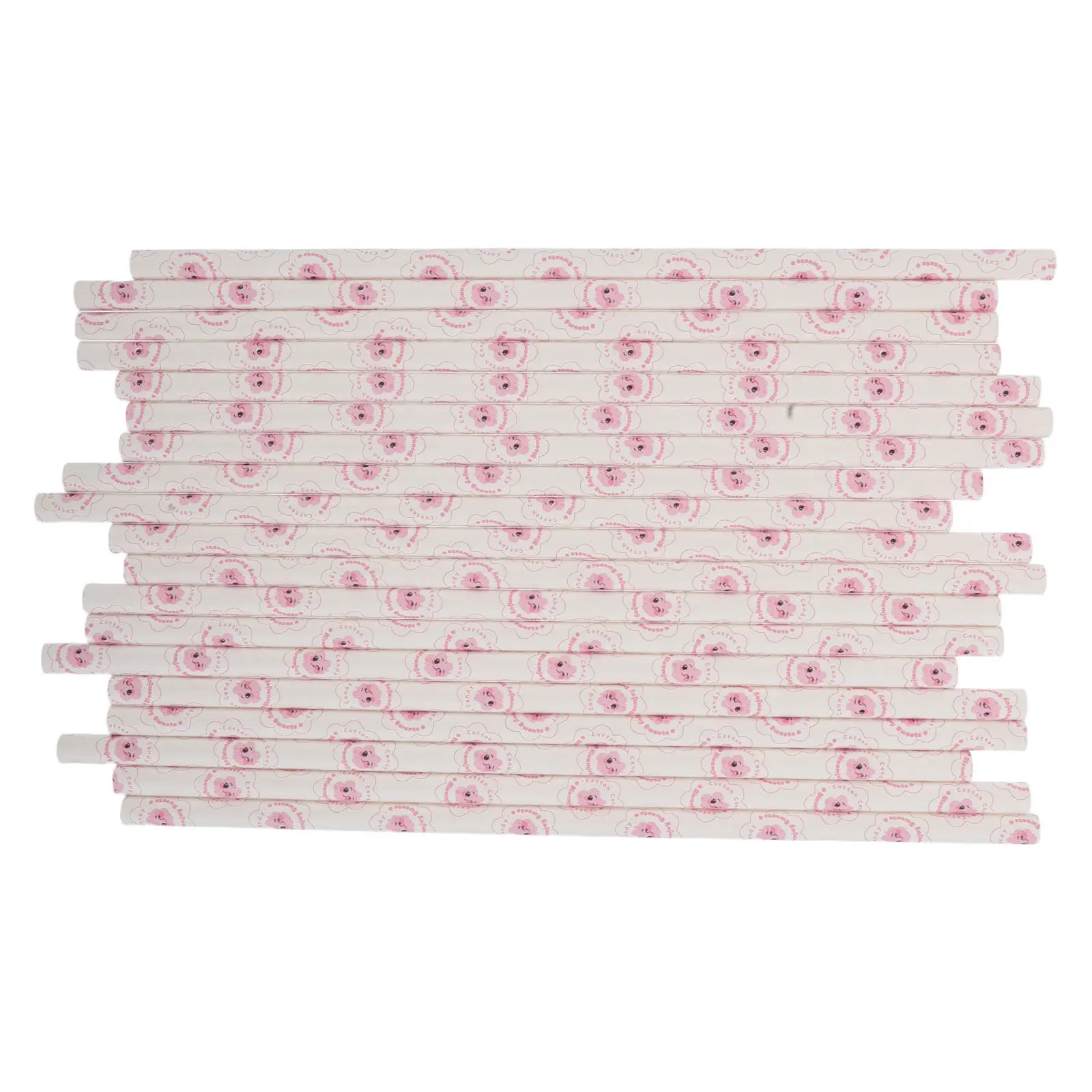 50Pcs Cotton Candy Paper Rods - 30Cm Thick Assorted Color Treat Sticks - Food Grade Disposable Wands for Cotton Candy Machines