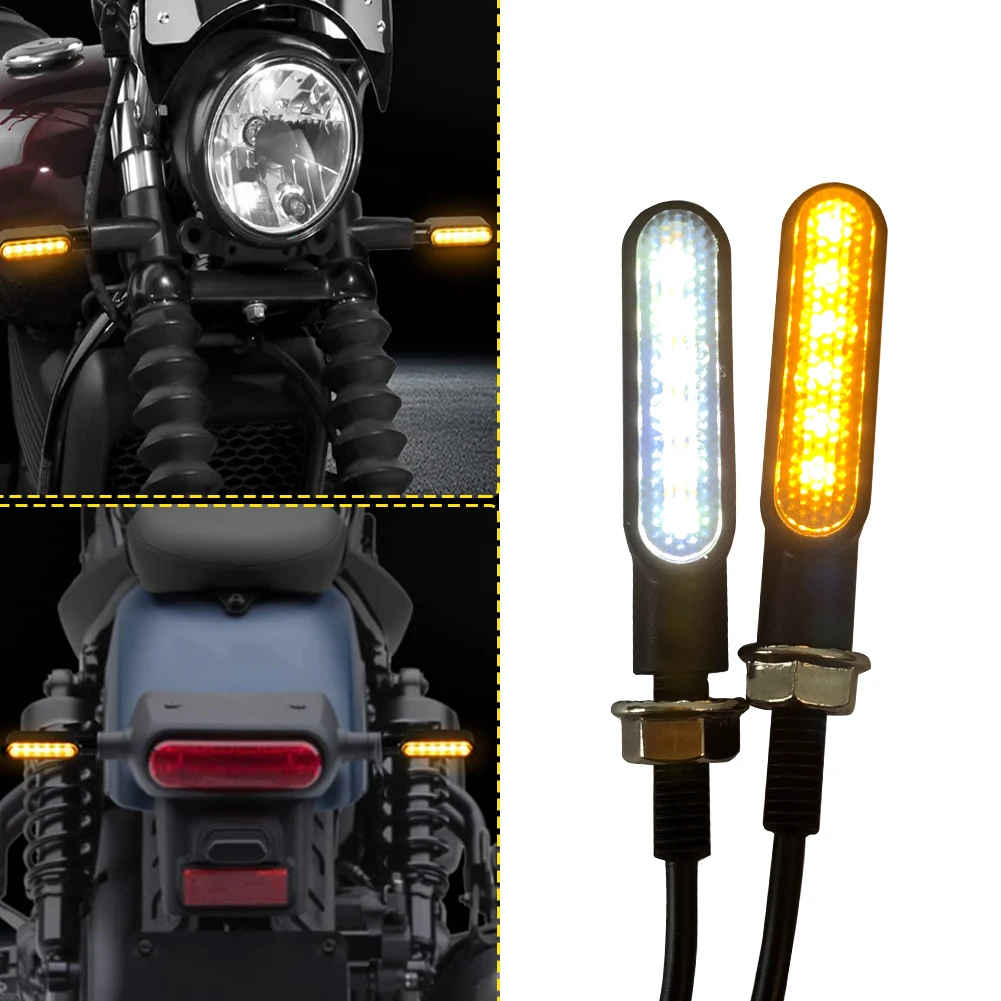 8mm Mini Led Motorcycle Turn Signal Lamp Indicators Blinker Amber Flasher Turn Signal Light for Honda for Yamaha for Cafe Racer