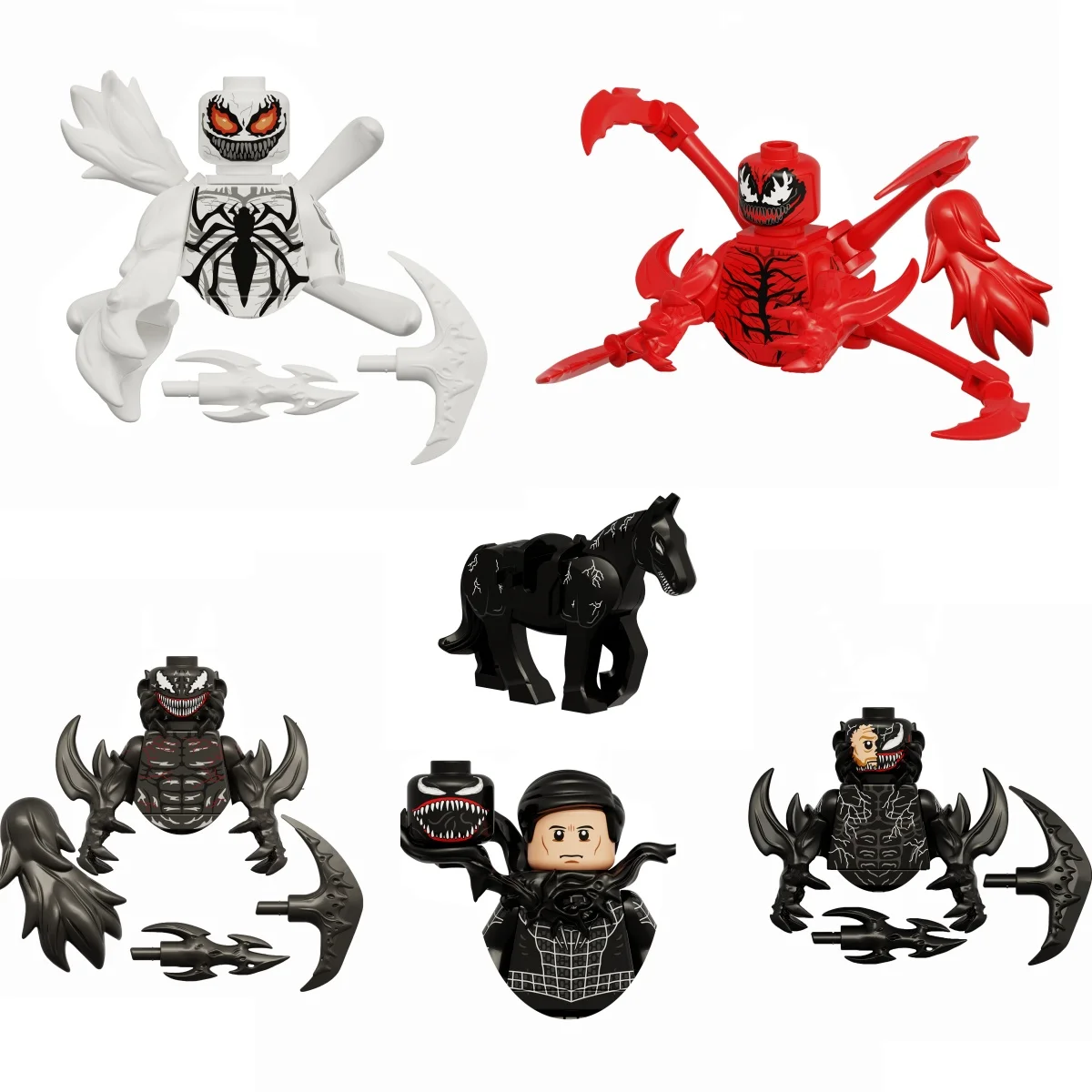 Hot toys New Marvel Venom Assembly toys Classic movie Action figures Building blocks Party gift brick toys