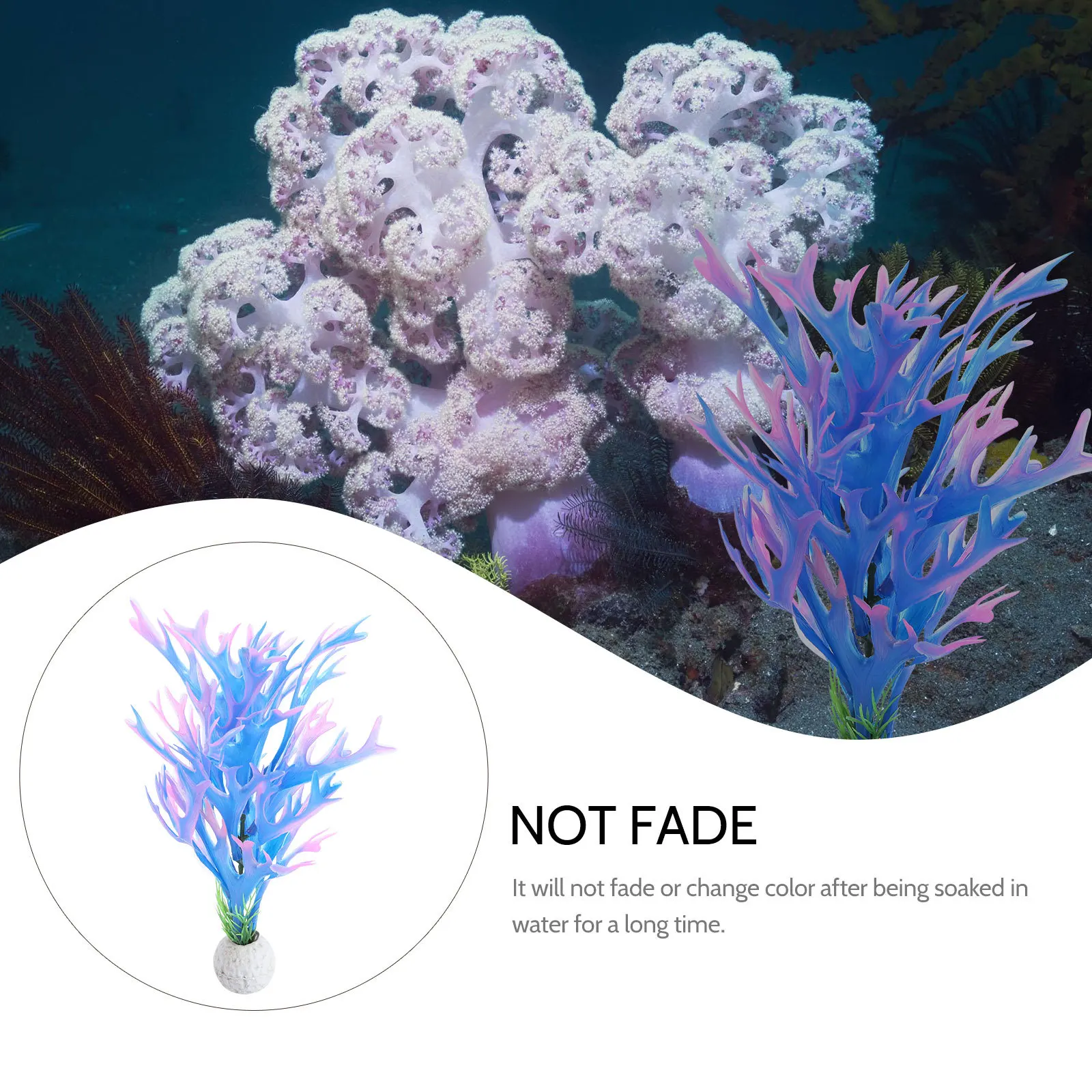 

1Pcs Imitation Coral Plastic Aquarium Ornament Durable Resin Fish Tank Decoration Fresh Saltwater Underwater Plant