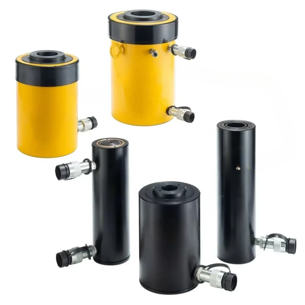 Post Tension Electric Hydraulic Cylinder Jack with Hydraulic Center Hole 20 Ton Capacity 155mm Stroke High Strength Alloy Steel