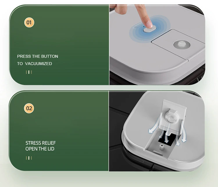 13L Rechargeable Automatic Vacuum Food Container Storage Box Self Vacuumizing Airtight Cat Dog Pet Food Storage Box Bin