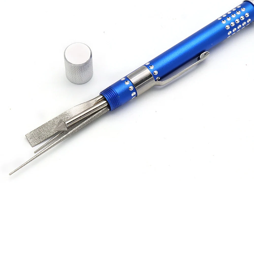 5pcs Diamond Reamer Set Diamond Bead Reamer Deluxe Handle Tipped Battery Fine Pearl Enlarge Holes for Wood Glass Stone Ceramics