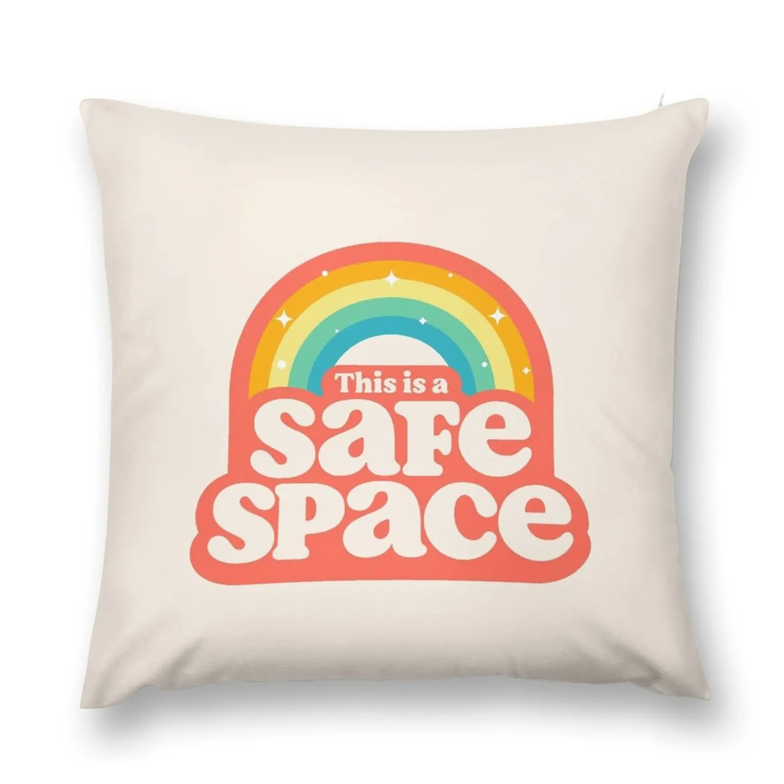 Mental Health Quote - This is a Safe Space Throw Pillow Cushion Child pillow cover luxury Pillow Covers Decorative