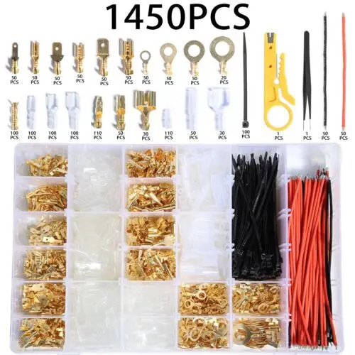 2.8/4.8/6.3mm Spade Crimp Connectors Electrical Lugs Terminal Insulating Wire