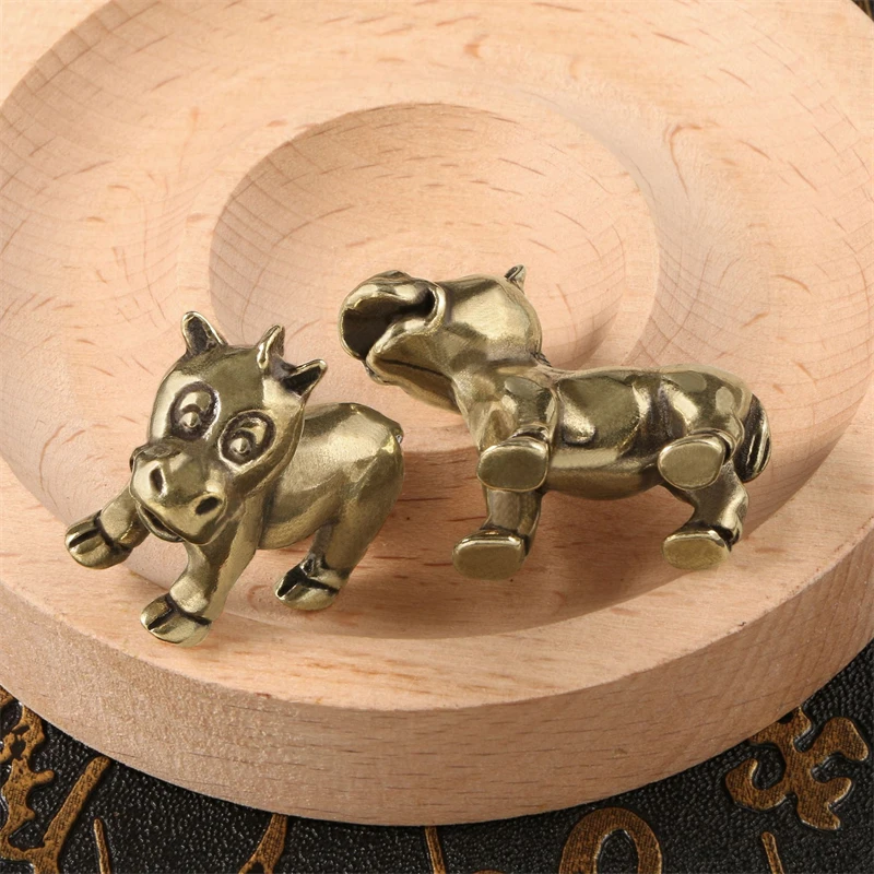 Vintage Farm Animals Cute Pony Miniature Figurines Cartoon Home Decor Zodiac Horse Small Ornament Vintage Tea Pets Crafts image 5
