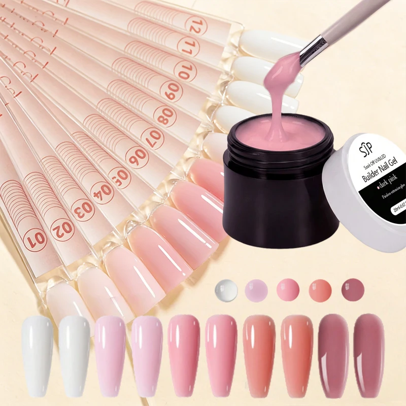 20ml painless leveling and extending nail gel, UV nail gel, DIY nail art charm, suitable for nail salons.