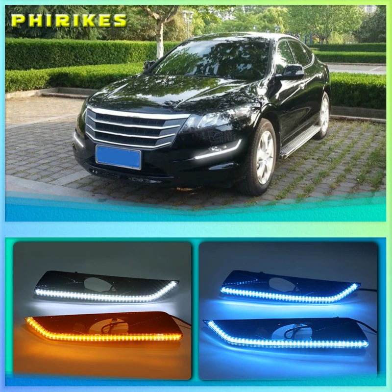 

1 set LED DRL Daytime Running Lights 12V ABS Fog Lamps Cover Headlight Accessories For Honda Crosstour 2011 2012 2013