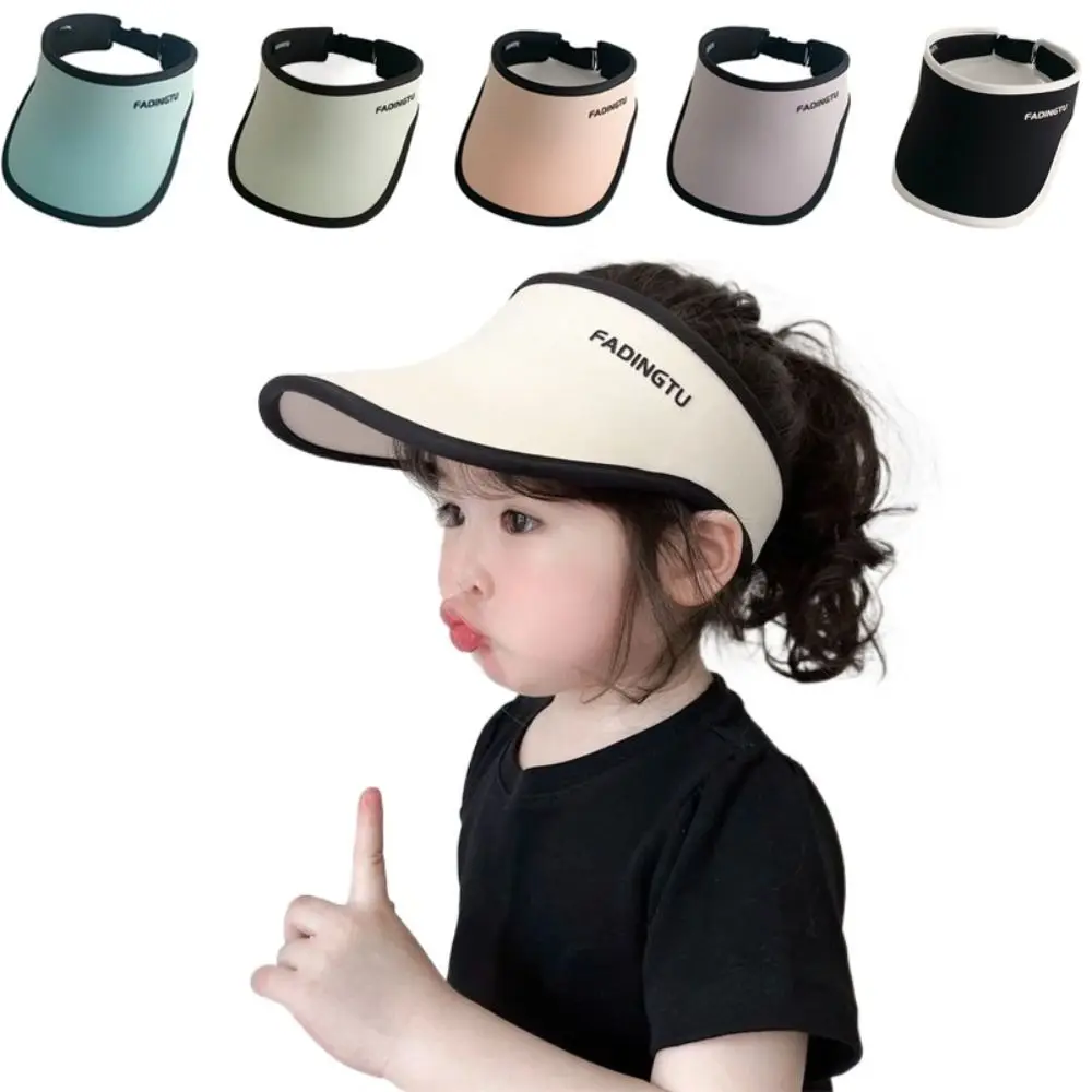 

High Quality Breathable Children Sun Caps Cotton Sunscreen Beach Hats Wide Brim Top Air Cap Boys
