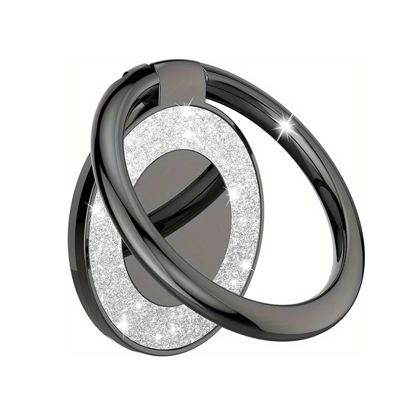 Modischer Glitzer-Fingerring-Handyhalter Rückseitiger Aufkleber-Ständer Mobiltelefon-Zubehör Tragbarer Ringhalter für Xiaomi iPhone 14 15