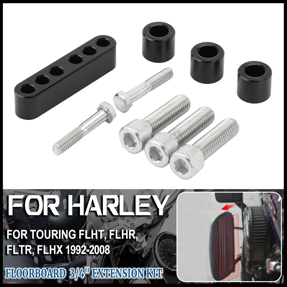 

Motorcycle Driver Floorboard Spacer 3/4" Extension Kit For Harley Touring Road King Electra Road Glide FLHR FLTR 1992-2008