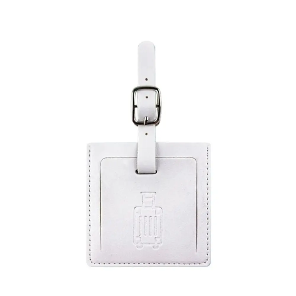 

Square Shape PU Luggage Tag Boarding Pass Colorful Baggage Name Tags Aircraft Consignment Card Tag Travel Accessories