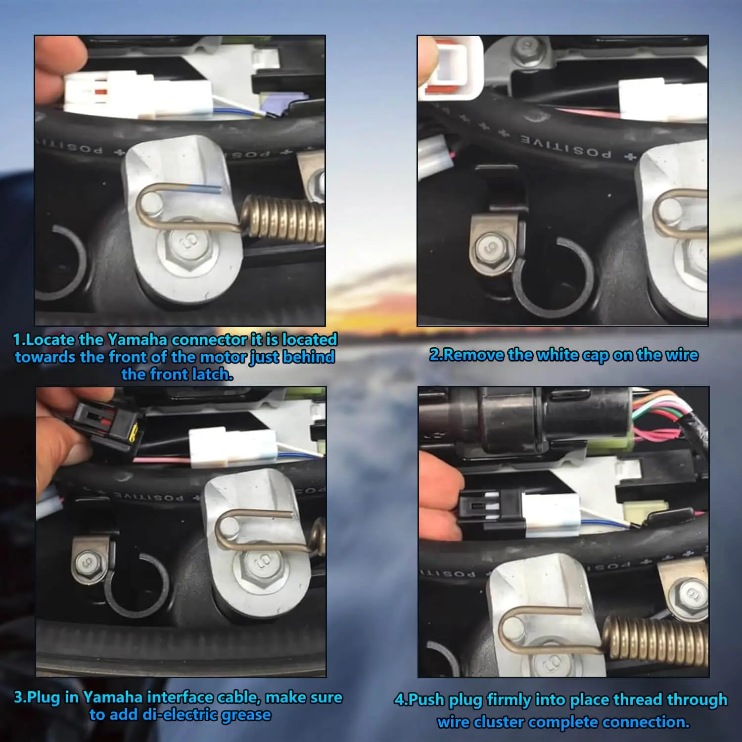 كابل واجهة المحرك NMEA2000 مع موصل T لياماها خارجي 2006 وأحدث، استبدال #   000-0120-37, 3004.6865-4