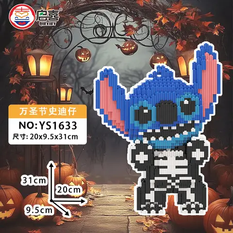 Cool Joker Stitch Magiska Byggklossar Kawaii Baby Stitch Ängelmodell Halloween Stitch Monterade Klossar Leksak För Barn Jultomtepresent 10 best sales Lego Stitch - №6