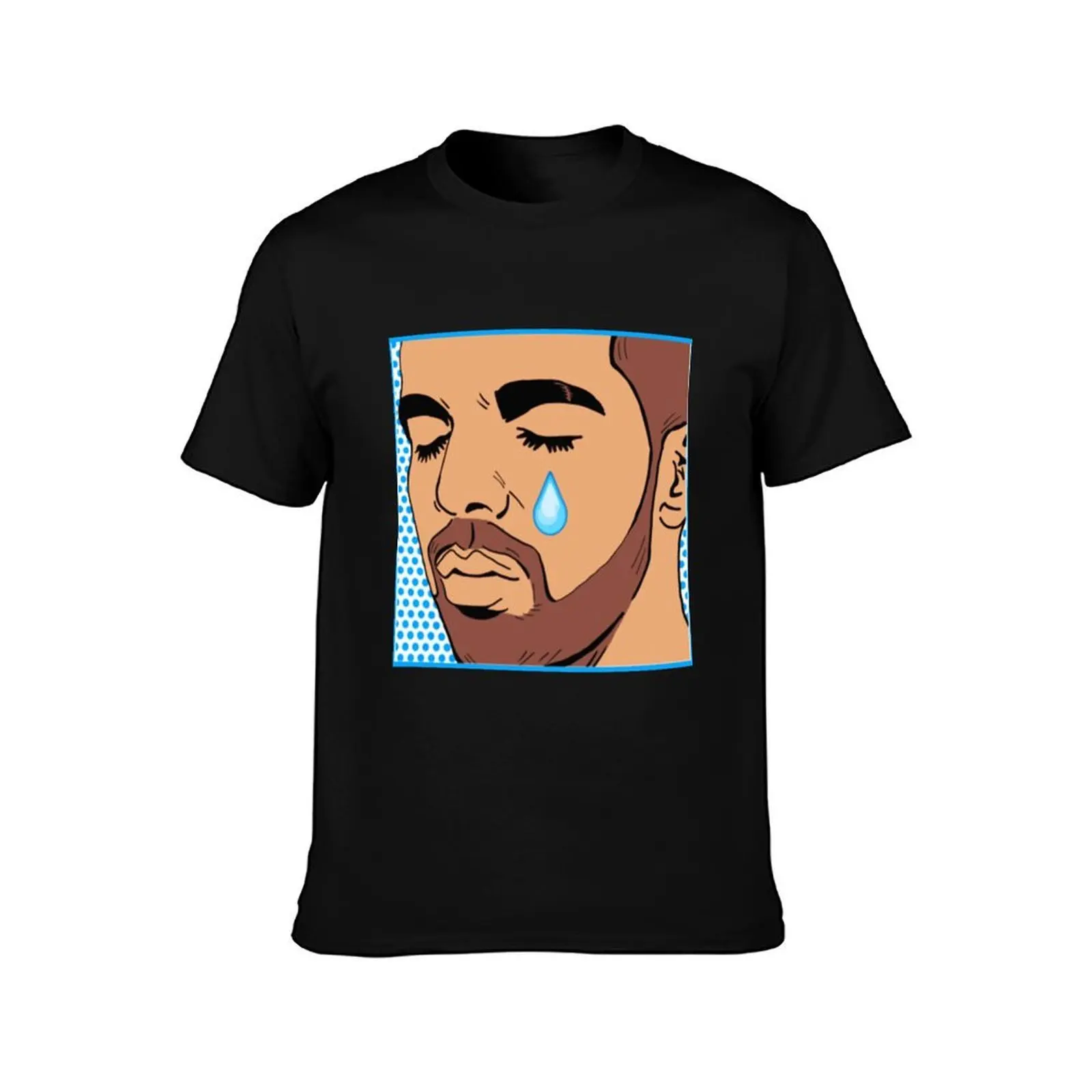 Crying Drake (Cartoon Design) T-Shirt Simple Line Art Print Tee T-Shirt