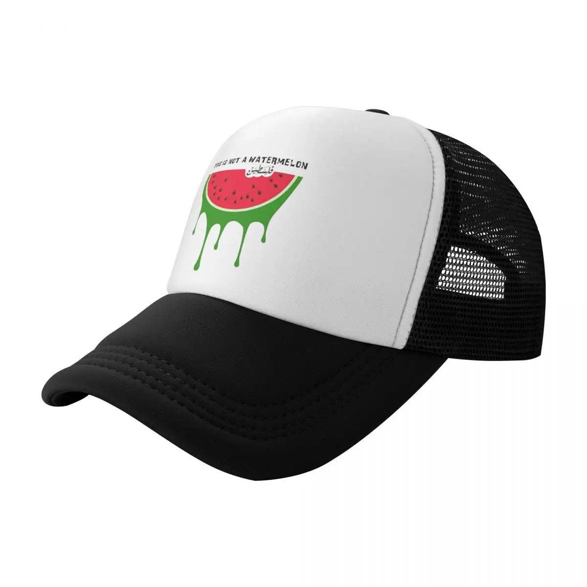 This Is Not A Watermelon Trucker Hat For Men Women Summer Outdoor Mesh Side Sun Hats Caps Adjustable Fit