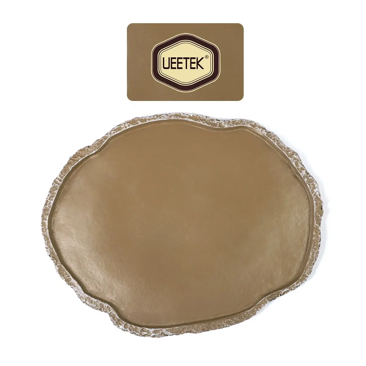

Spill-proof Pet Bowl Pets Feeding Plate Glass Gecko Dish Resin Wooden Turtle Snake Reptile