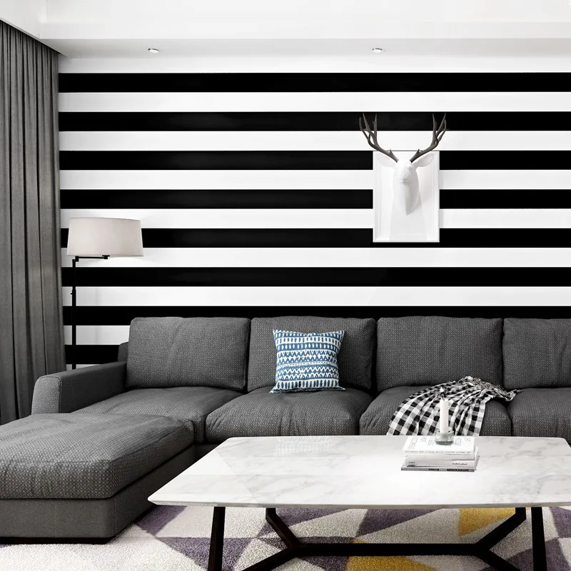 أبيض وأسود أفقي عمودي مخطط خلفية الحديثة بسيطة غرفة المعيشة الحلاق القهوة مطعم متجر الملابس خلفية التلفزيون