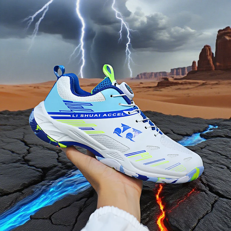 

Quick-lacing Badminton Shoes Men Women Table Tennis Shoes Professional Training Sneakers Sports Volleyball High Quality