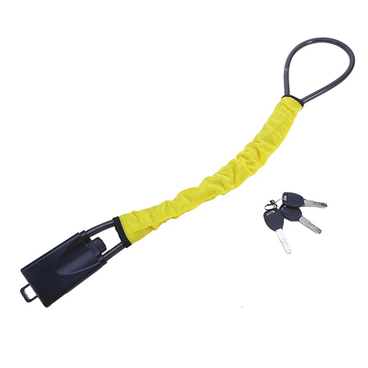 Car Steering Wheel Lock Universal Seat Belt Anti-Theft Lock with 3 Keys Anti-Theft Device for Most Cars SUV Car Yellow