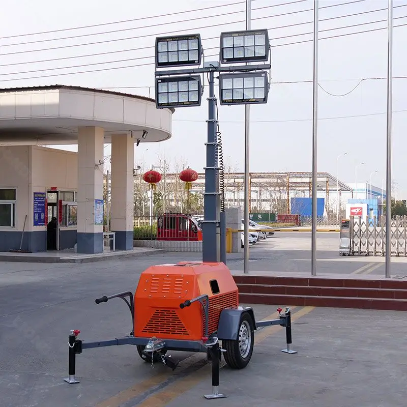 Heavy Duty Mobile Light Tower Rugged Outdoor Structure Corrosion Resistant Mining Oilfield Industrial Long-Term Lighting Custom