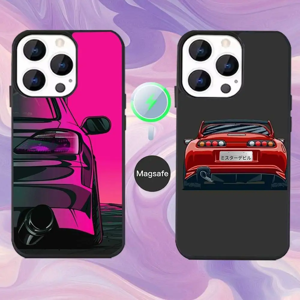 

Japan JDM Sports Cars Comic Cover Phone Case For iPhone 16,15,14,13,12,11,Pro,Max,Plus,Magsafe,Magnetic Wireless Charging Case