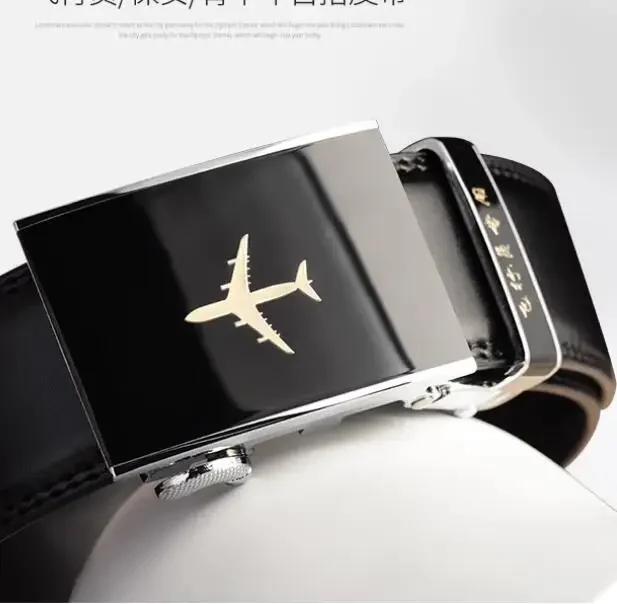 

Men Belt Aircraft Pilot Captain Aviation Work PU Leather