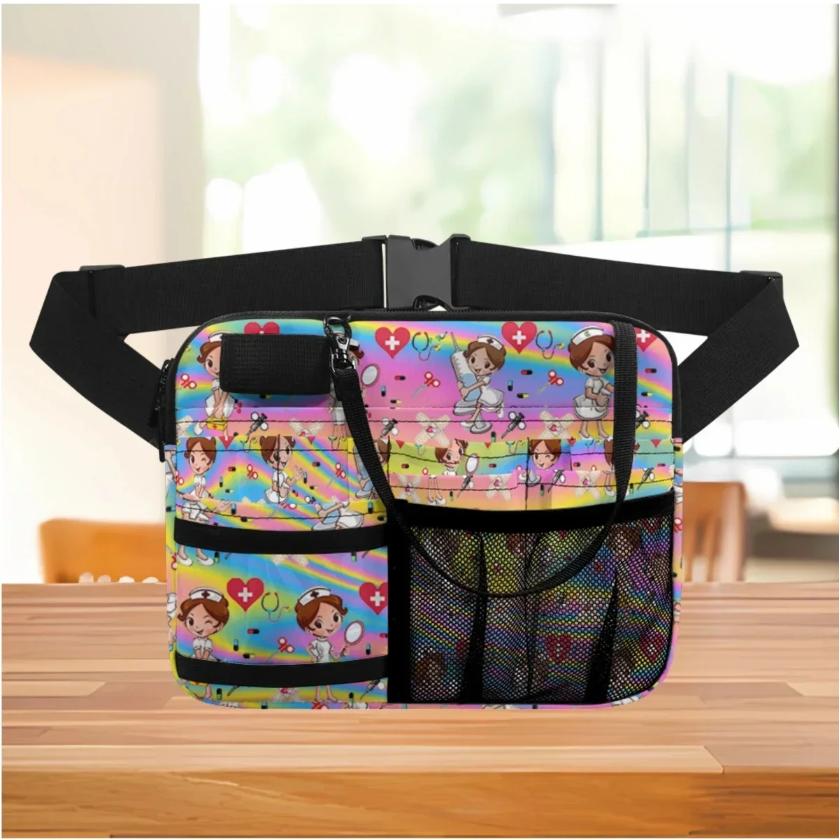 Gradient Healthcare Medical Nurses Luxury Designer Waist Bag Female Multi Pockets Practical Portable Adjustable Belt Bags Custom
