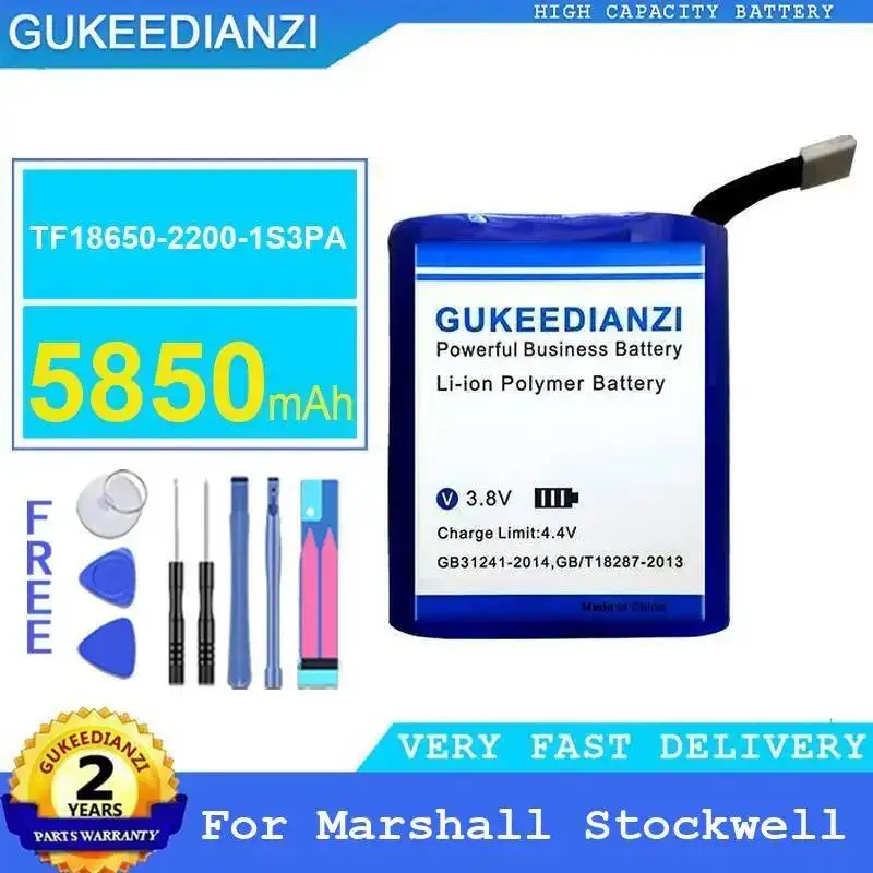 

Аккумулятор для портативной колонки Marshall Stockwell, премиум-замена TF18650-2200-1S3PA, 5850 мАч, быстрая зарядка