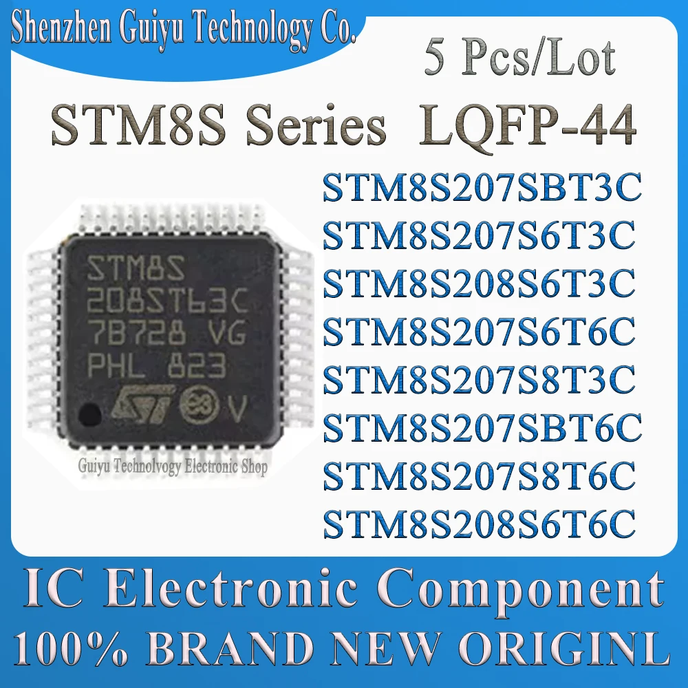 5 Pcs/Lot STM8S207SBT3C STM8S207S6T3C STM8S208S6T3C STM8S207S6T6C STM8S207S8T3C STM8S207SBT6C STM8S207S8T6C STM8S208S6T6C STM IC