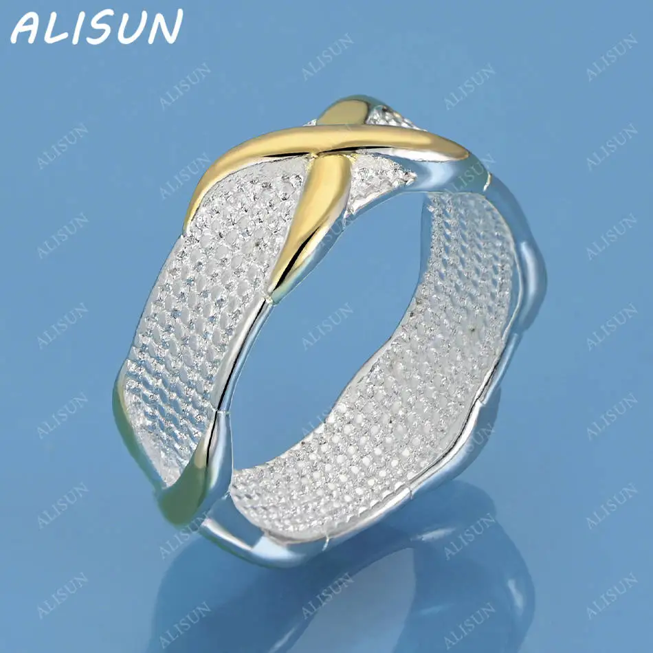 

ALISUN 925 Sterling Silver Designer Wide Ring For Women Men Fashion Jewelry Charm Grace Noble Wedding Accessories