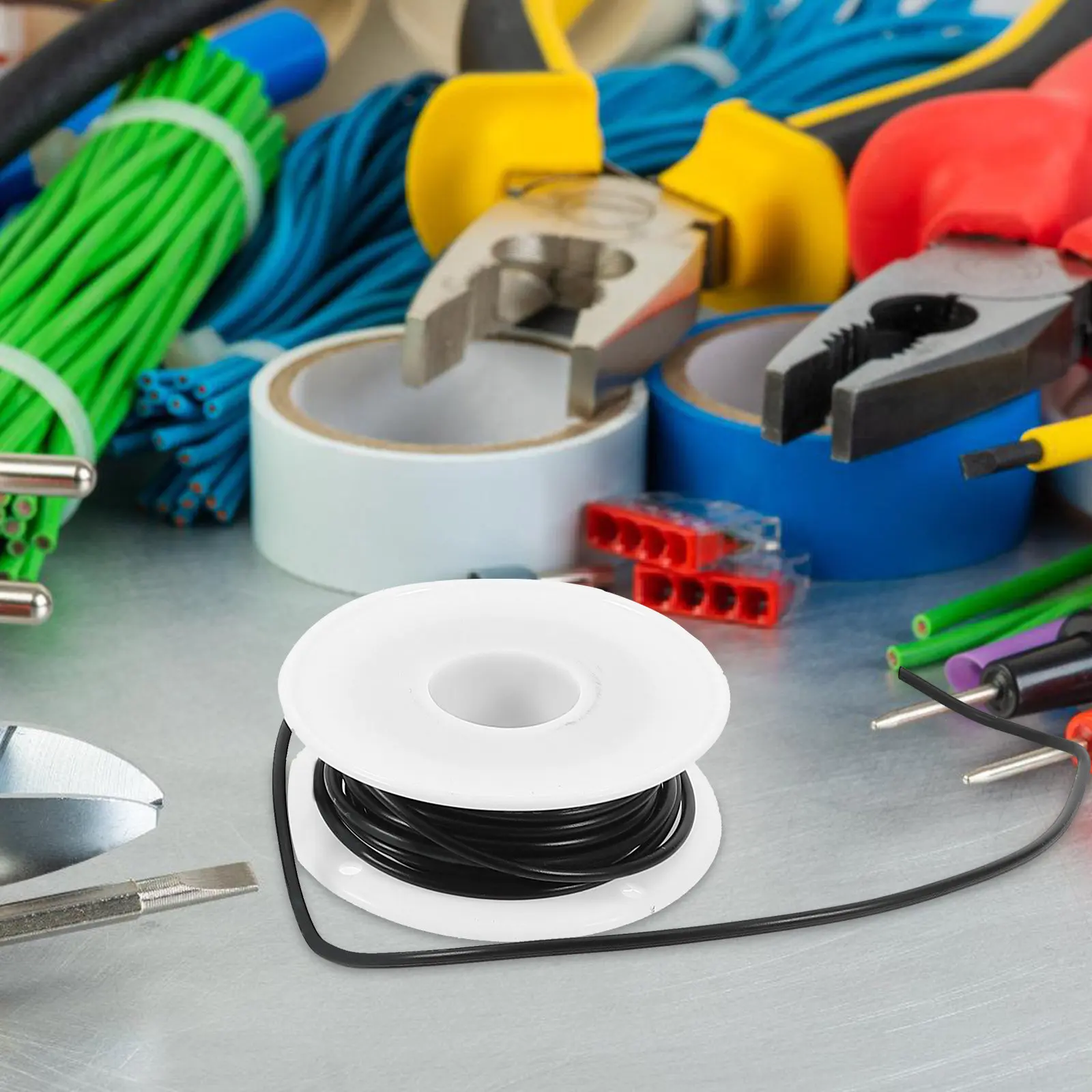 5 Rolls Copper Wire Connection Wire Insulated Rubber Electrical Extension Cord for Home DIY Electrical Accessories 18 Awg Cable