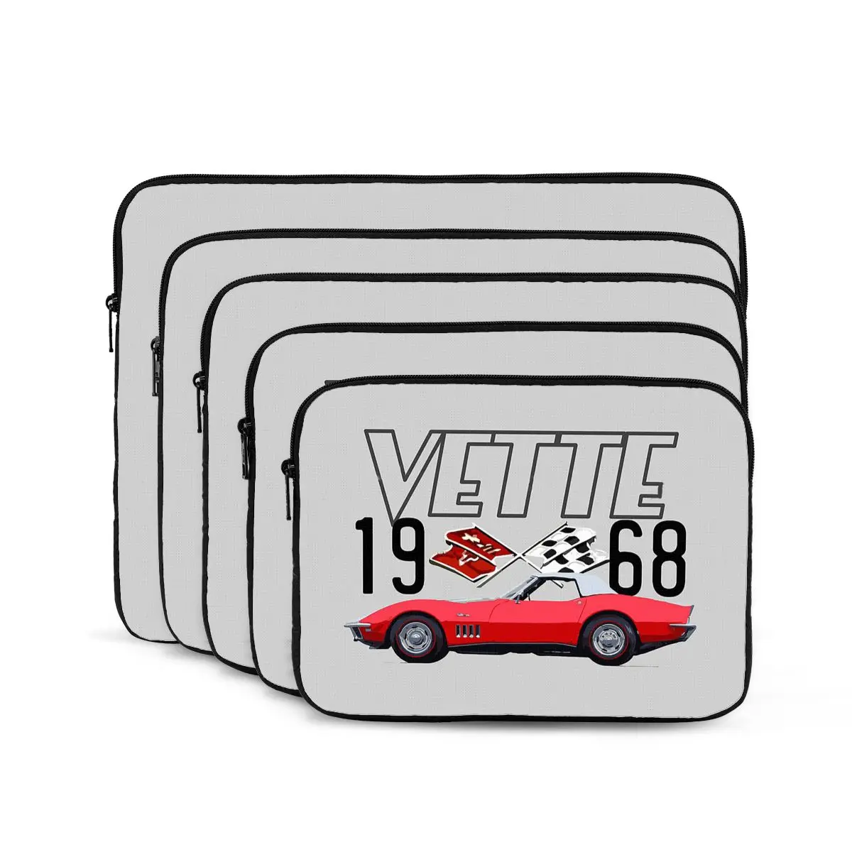 

1968 Red Corvette C3 Convertible Classic Car Notebook Laptop Bag Case Pouch Notebook Sleeve Cover Bag Tablet Shockproof Case Bag