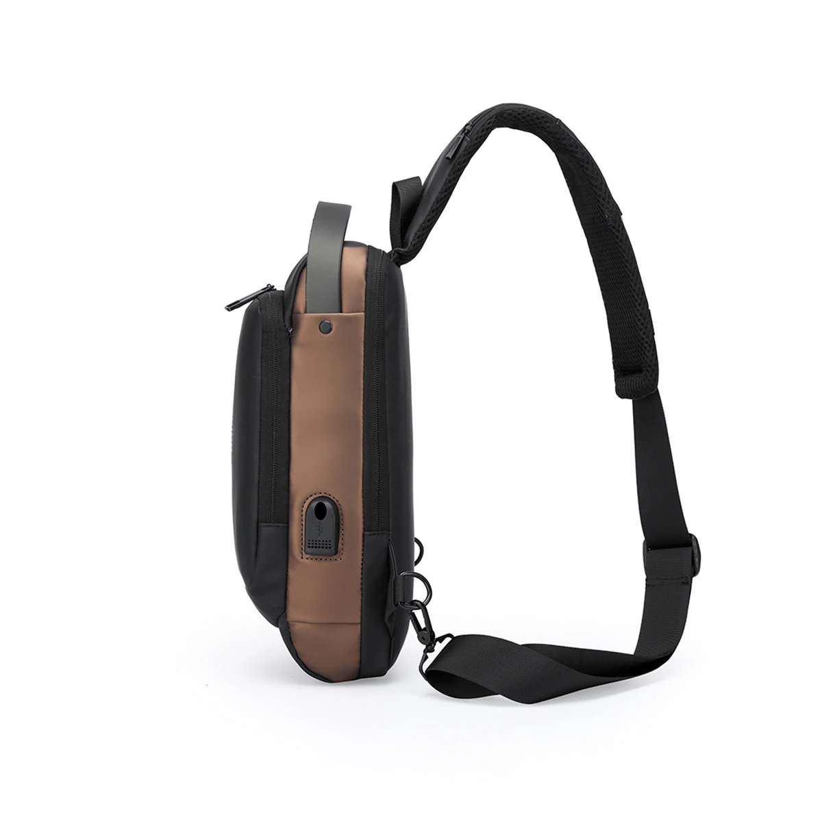 Bolso cruzado de cuero PU para hombre, bandolera clásica antirrobo, bolso de pecho multifuncional, nueva marca de diseñador, LJX