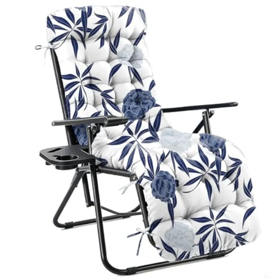 

Zero Gravity Chair Cushion, Waterproof Patio Lounge Chair Cushion with Ties, Thick Cotton Chaise Lounge Cushion for Outdoor Ind