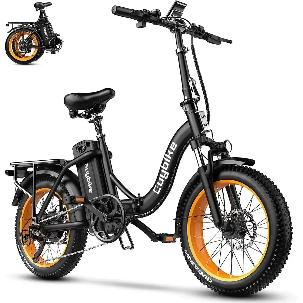1000W 48V 20AH Removable Battery Electric Bike - 70 Mile Range, 7-Speed, 20 Tires for Adult Commuting & Off-Road