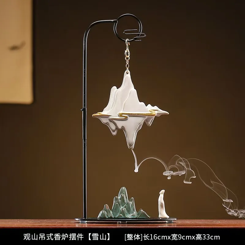 Home Decoration Accessories Decorative Figurines Living Room Desk Decoration Backflow Incense Burner Ornament Tower Incense