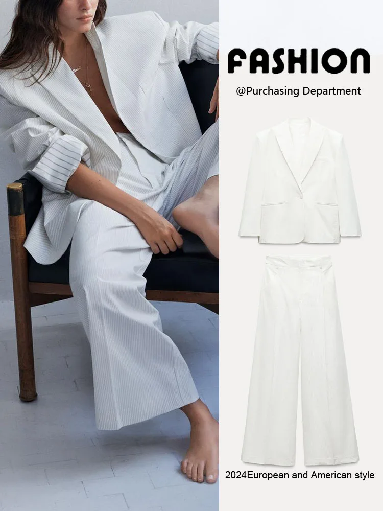 

New Autumn Women's Long Sleeve Suit Casual Long Pants Fashion Set 2024 Seasonal Professional Yet Comfortable Look